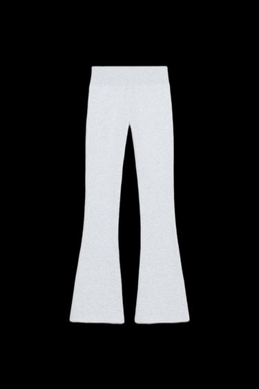 Zara FLARE FLEECE PANTS - Gray marl