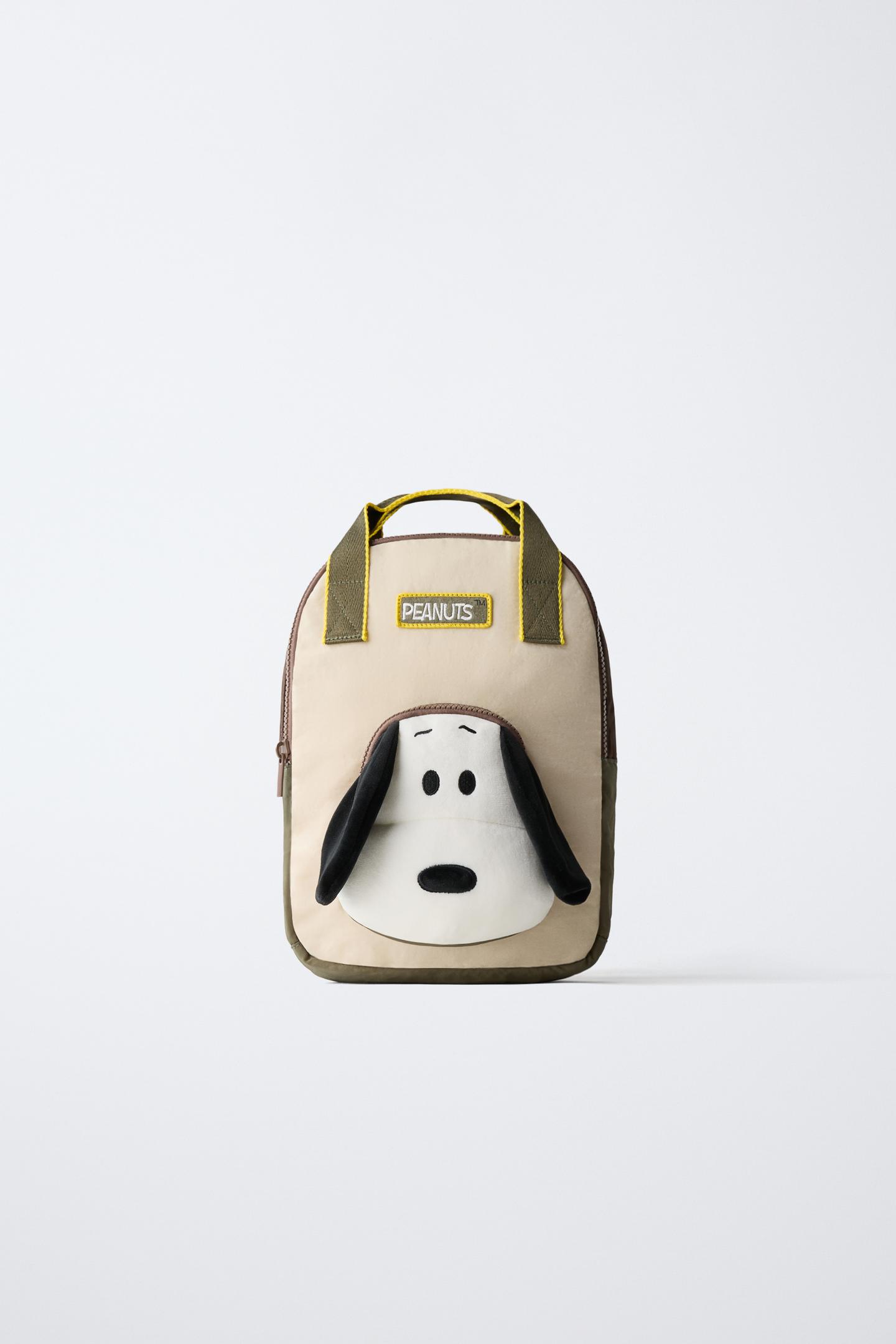 Рюкзак Zara Snoopy Peanuts™ для детей, цвет: Хаки зелёный — фото 1