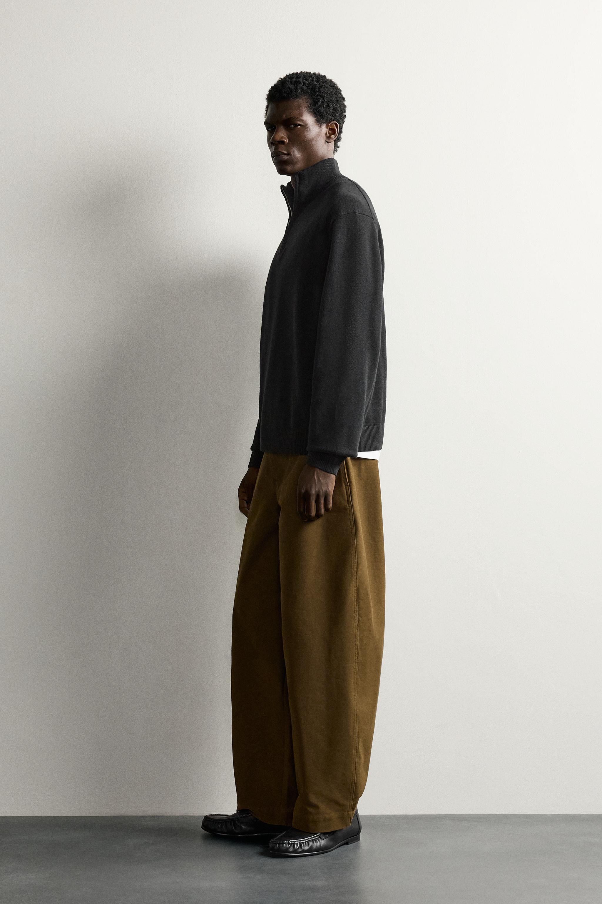 PULL COL ZIPPÉ COTON - LAINE