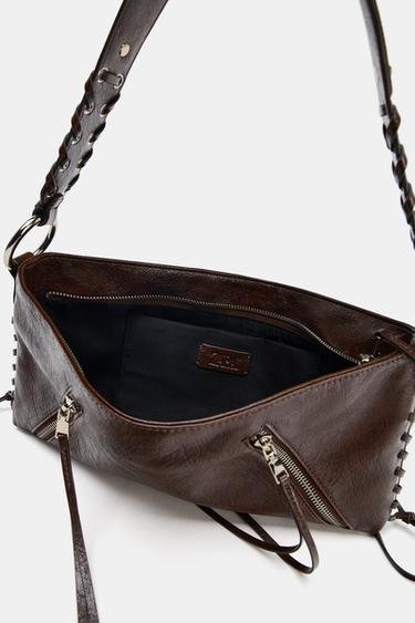 SAC PORTÉ ÉPAULE ZIPS - Chocolat de Zara - Image 5