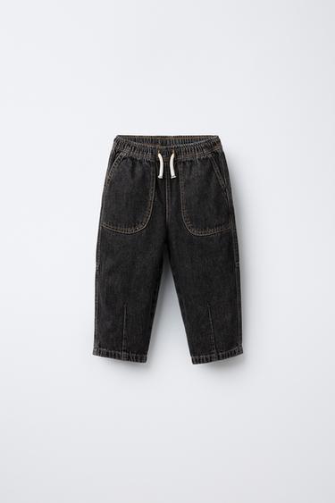 Zara BAGGY DENIM PANTS - Gray