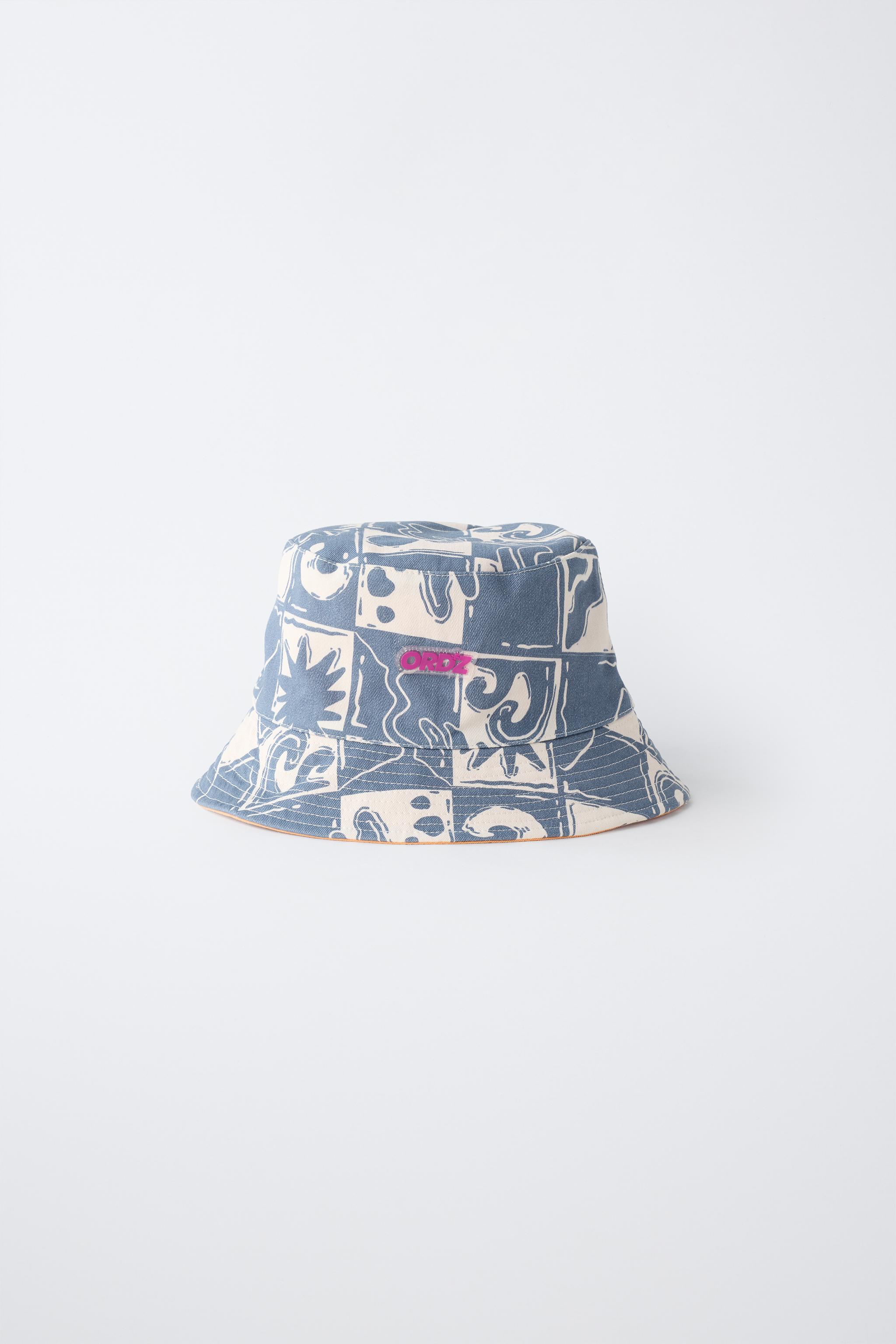 Детские головные уборы Zara REVERSIBLE LOGO BUCKET HAT