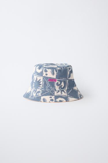 REVERSIBLE LOGO BUCKET HAT - Orange by Zara - Image 0