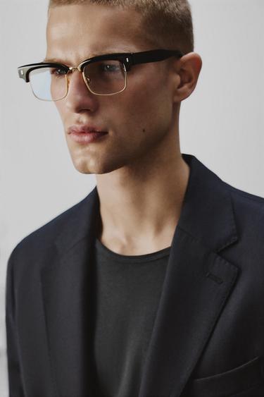 100% WOOL SUIT BLAZER - Navy blue by Zara - Image 5