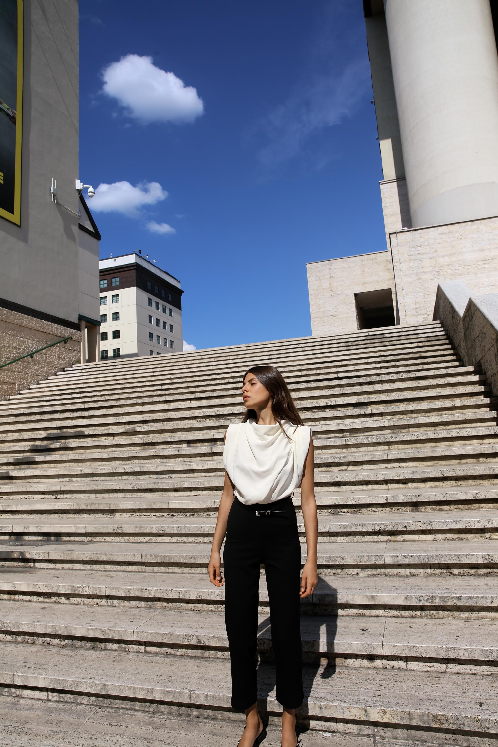 ZARA LONG BELTED store JUMPSUIT BLACK