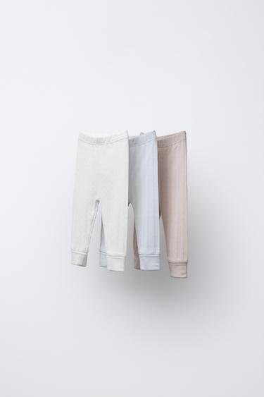 THREE-PACK OF RIBBED LEGGINGS - Multicoloured by Zara - Image 0