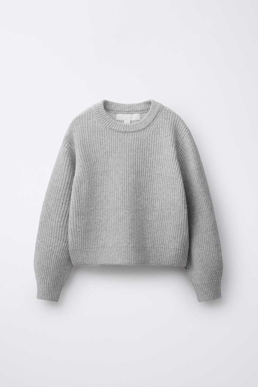 Pull De Printemps Gris En Maille Fine Avec Perles - Taille ~38/40/42 - Très Bon état Occasion
