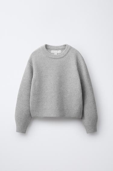 СВИТЕР С ЖЕМЧУЖНЫМ УЗОРОМ — ЖЕМЧУЖНО-СЕРЫЙ от Zara