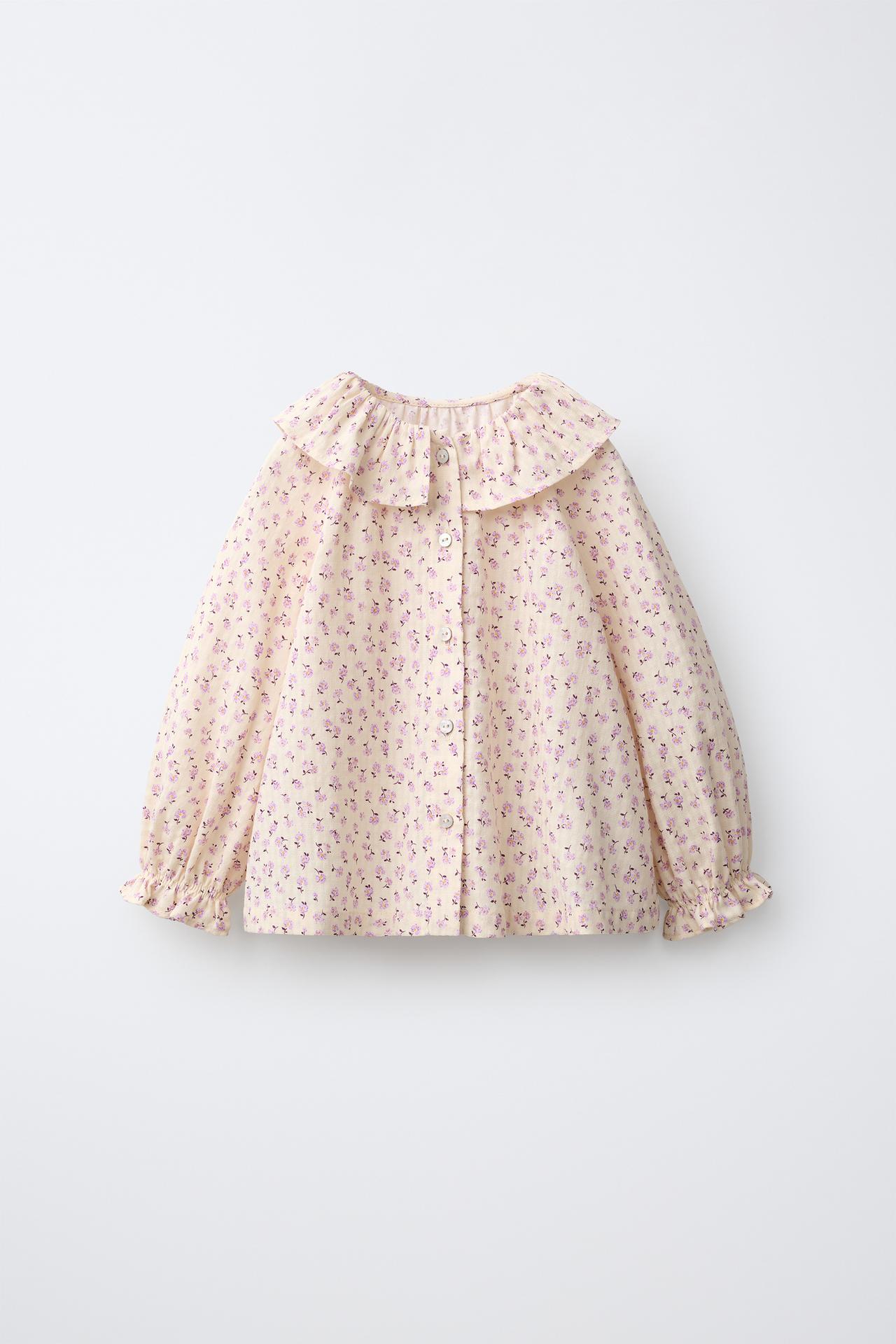 FLORAL PRINT SHIRT — Ecru