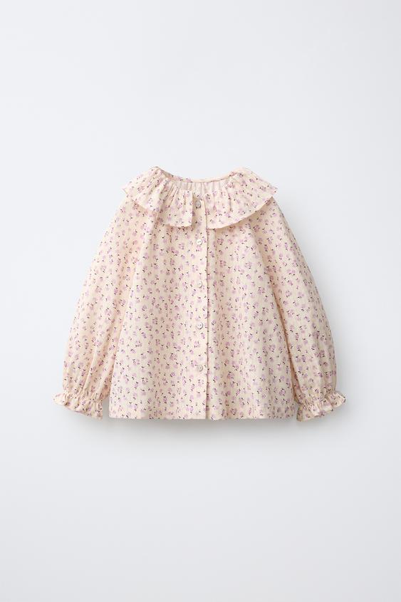 FLORAL PRINT SHIRT - Ecru by Zara - Image 0