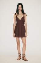 METALLIC THREAD STRIPE DRESS