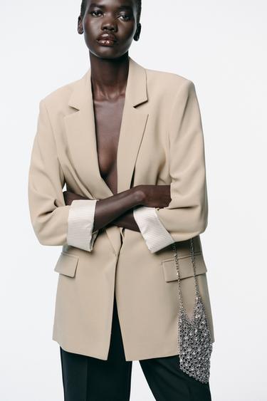 PRINTED CUFF BLAZER - camel by Zara - Image 3