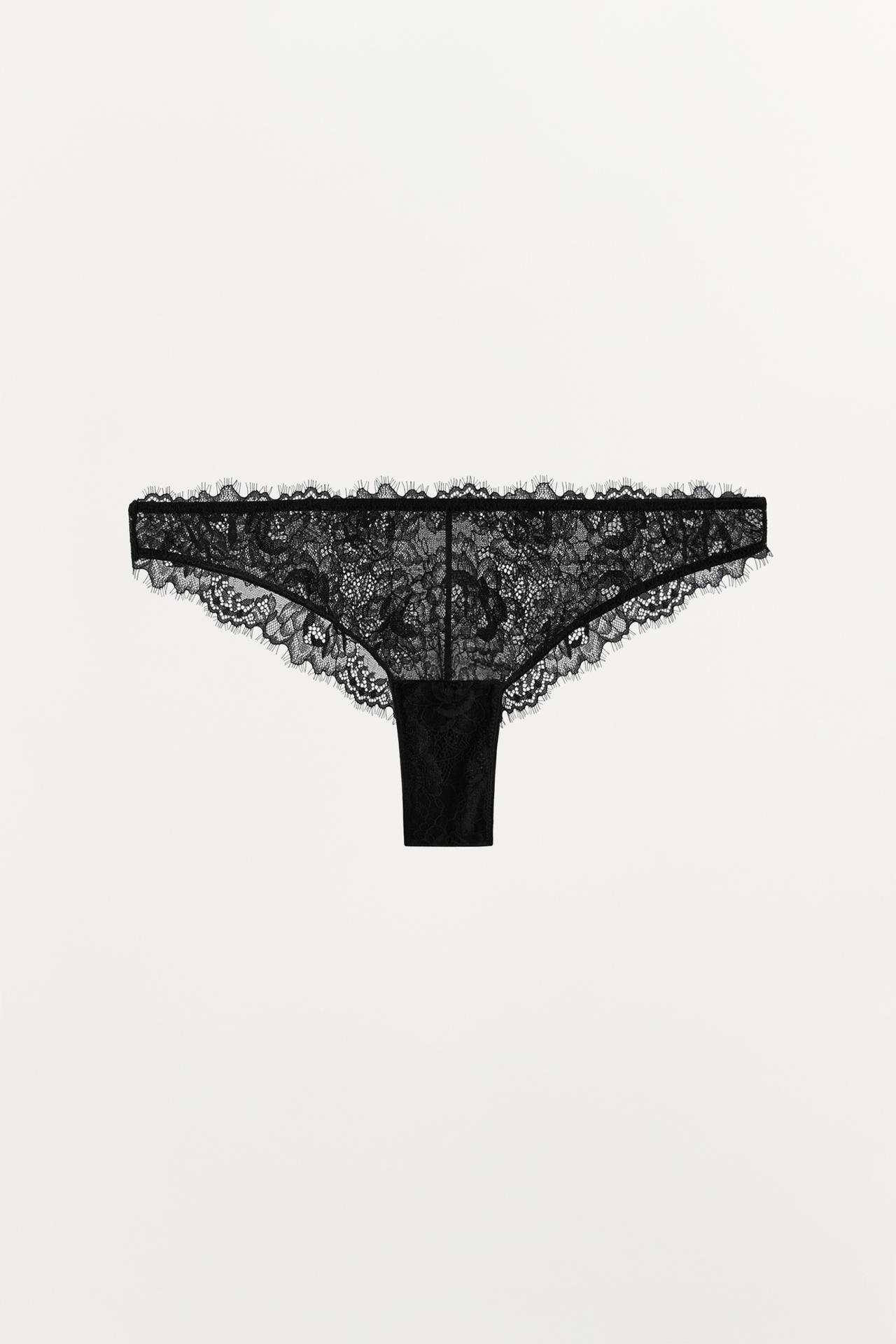 LACE PANTIES — Black