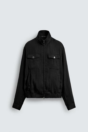 CAZADORA FLUIDA RELAXED FIT - Negro de Zara