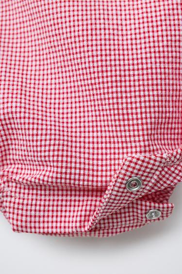 BARBOTEUSE À CARREAUX VICHY - Rouge / Blanc de Zara - Image 3