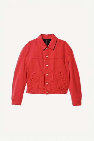 Zara BOXY FIT JACKET WITH PLEATS WILLY CHAVARRIA X ZARA - Dark red