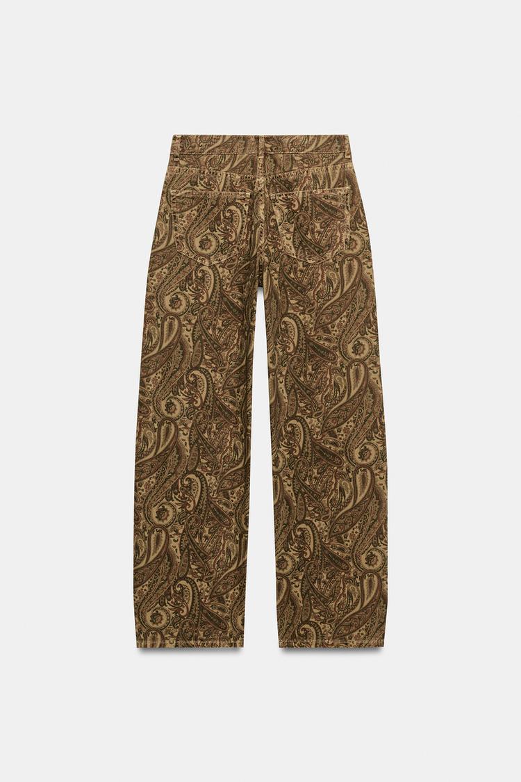 Pantalón de mezclilla ZW COLLECTION con corte recto, tiro medio y estampado 8