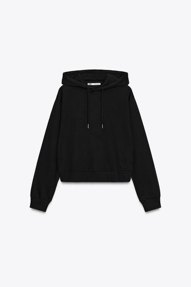 SUDADERA CAPUCHA - Negro de Zara