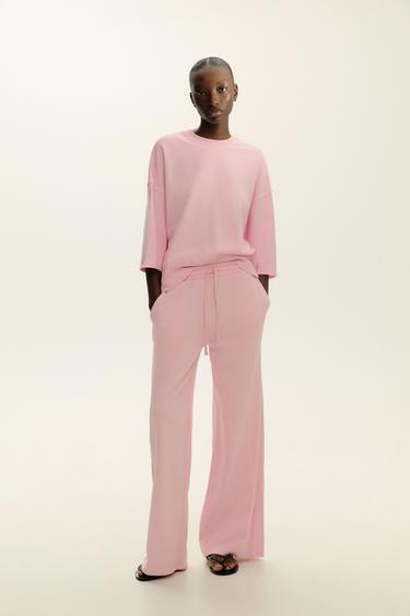 Zara WASHED SWEATSHIRT - Pink