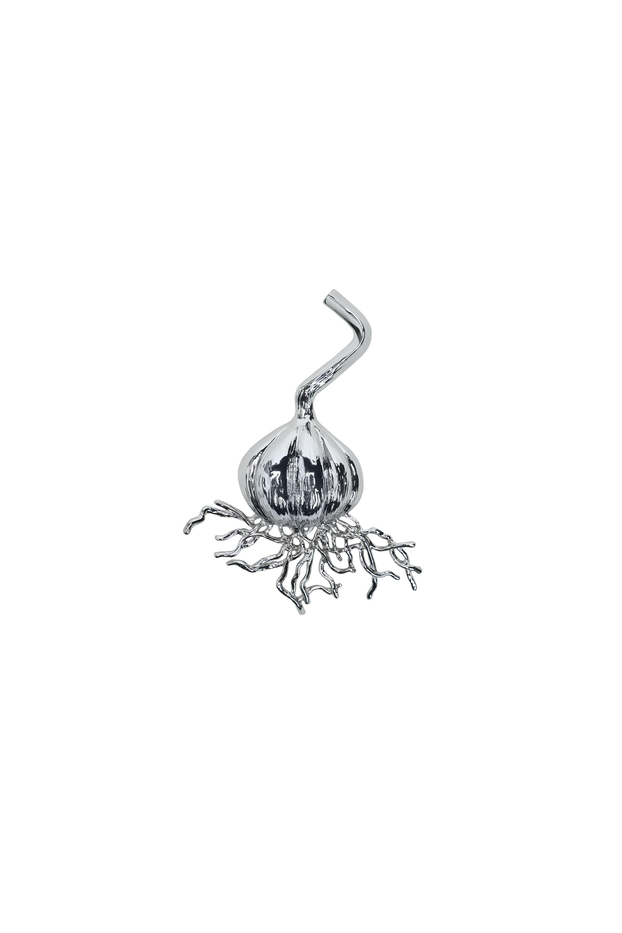 METALLIC VEGETABLE BROOCH