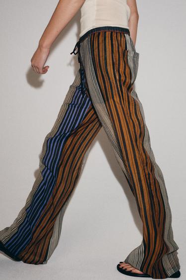 ZW COLLECTION STRIPED PYJAMA-STYLE TROUSERS - Multicoloured by Zara - Image 2