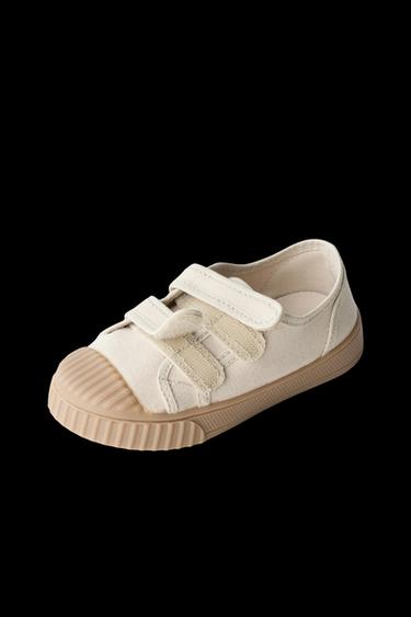 SNEAKER AUS BAUMWOLLE - Gebrochenes Weiß von Zara