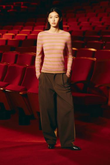STRIPED WOOL JUMPER - Pink by Zara