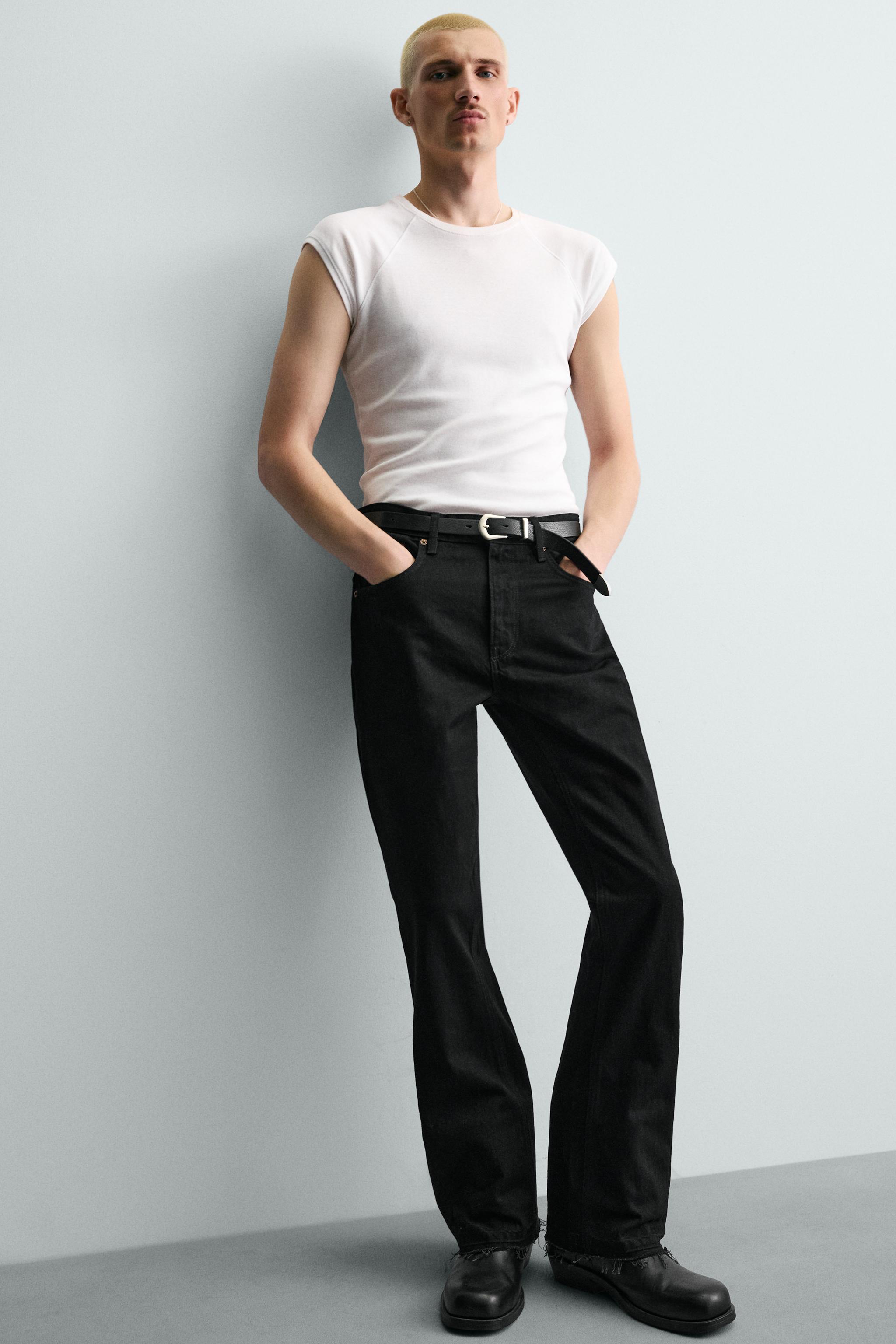 FLARE FIT JEANS - Mid-blue | ZARA United States