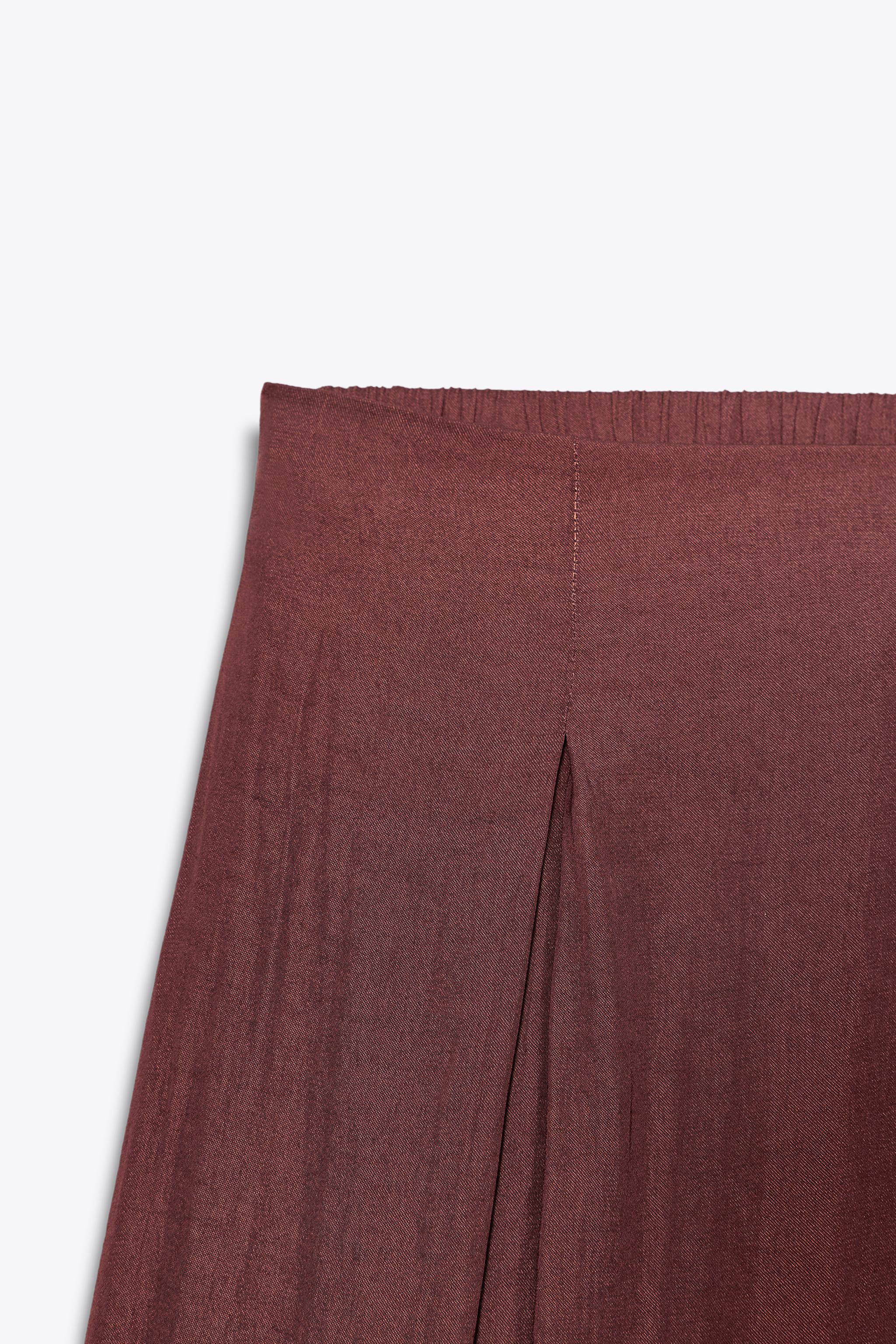 PLEATED WIDE LEG PANTS