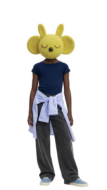 PLAIN T-SHIRT WITH MODAL - Navy blue by Zara