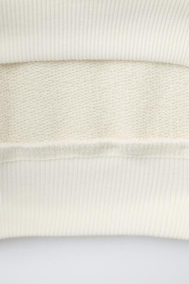 TEXT RAGLAN SLEEVE SWEATSHIRT - Ecru by Zara - Image 3