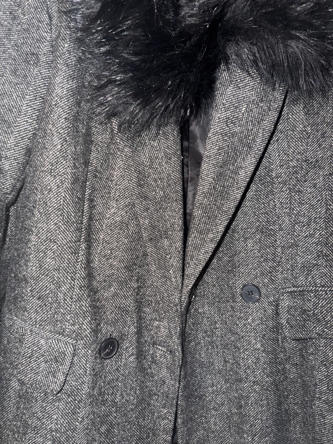 REMOVABLE FAUX FUR LAPEL BLAZER - Image 3