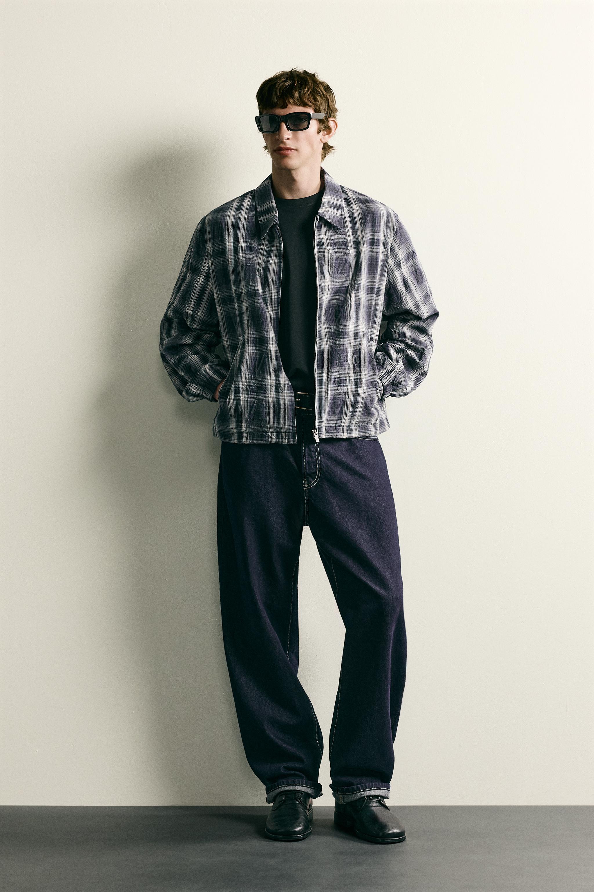 RELAXED FIT PLAID JACKET