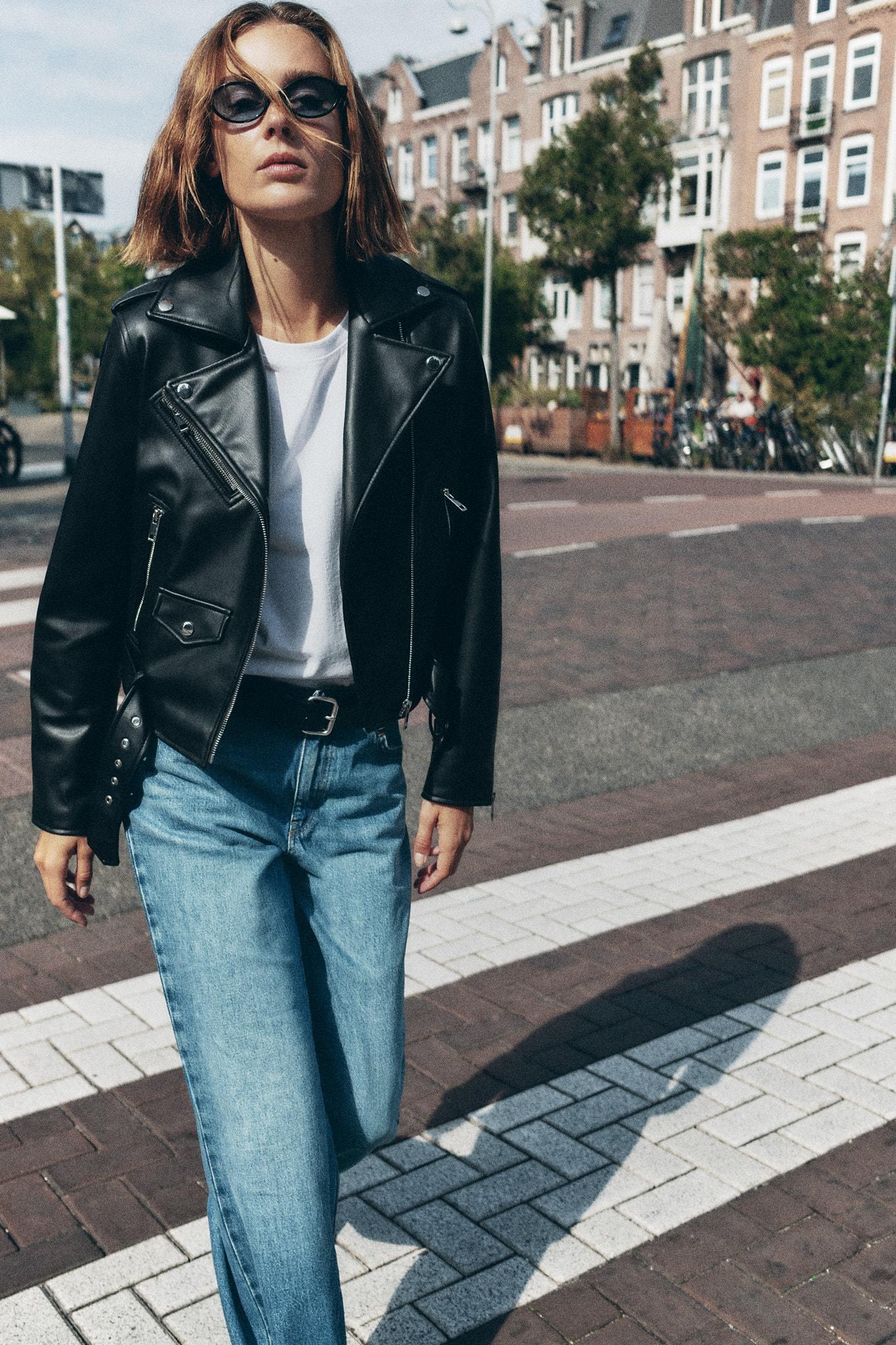ZARA ショート丈　ライダースジャケット ZARA 24FW フェイクレザー ライダースジャケット 8491/500