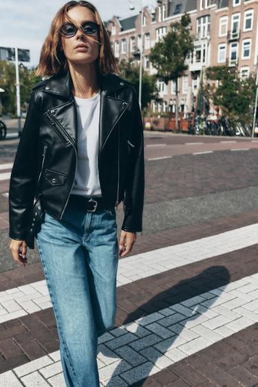 FAUX LEATHER BIKER JACKET - Black by Zara