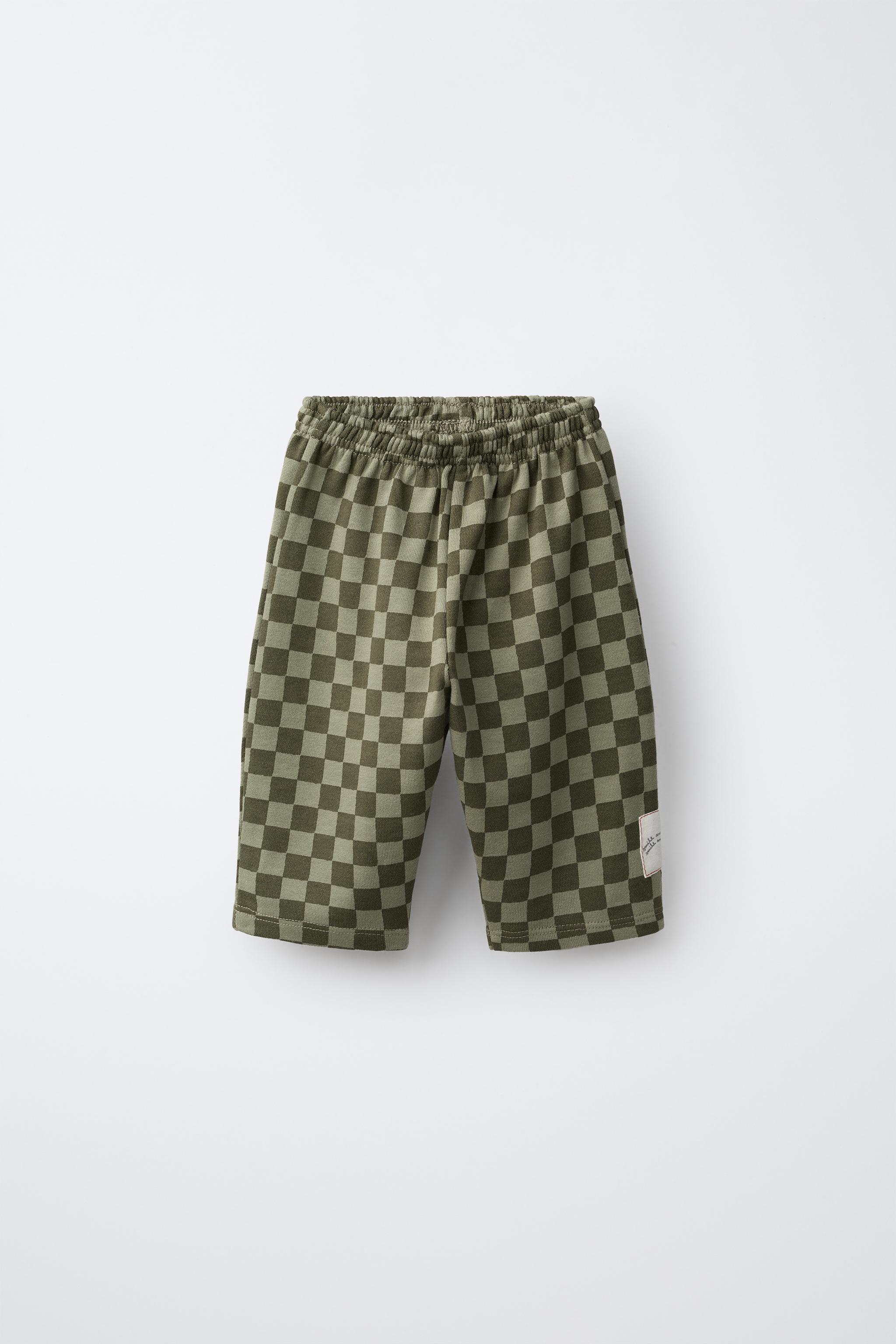 CHECKERBOARD FLEECE PANTS