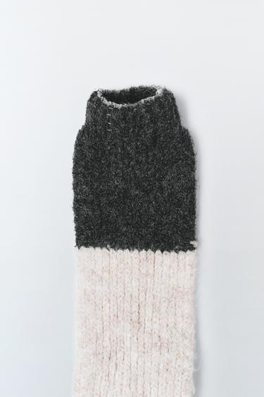 LIMITED EDITION TALL KNIT SOCKS - Greys by Zara - Image 1
