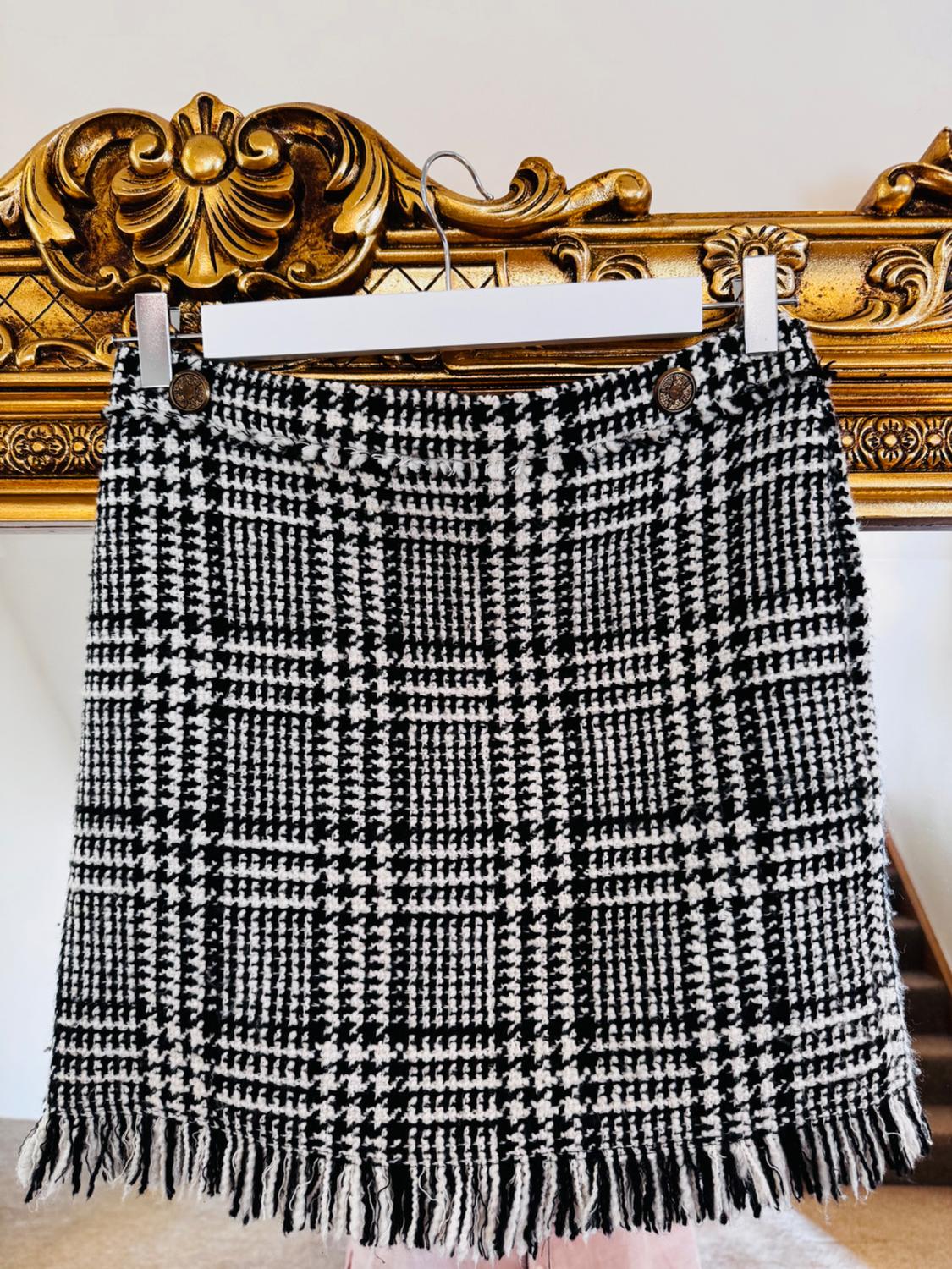 CHECKED MINI SKIRT