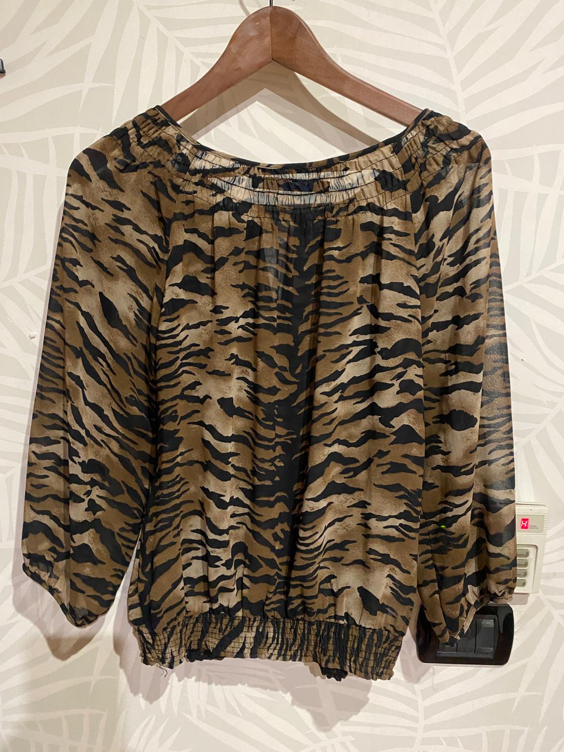 TOP BLUSA LEOPARDO SEMITRANSPARENTE - Image 2