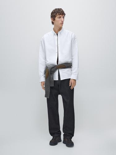 Zara 100% cotton Oxford shirt - White - Image 0