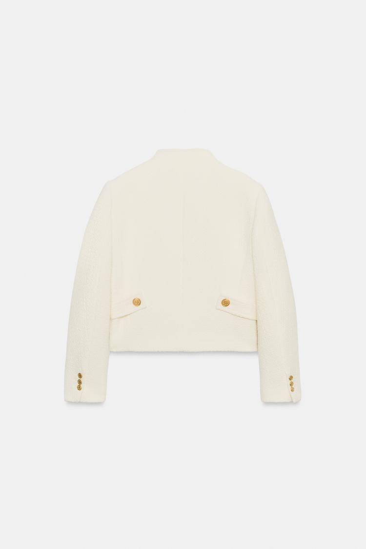 Blazer texturizado corto 8