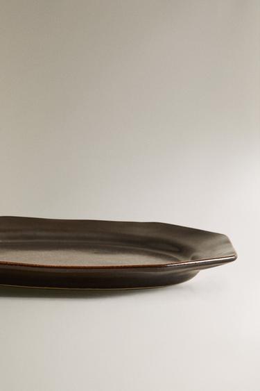 STONEWARE TRAY - Brown by Zara - Image 3