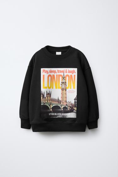 Zaras SWEATSHIRT LONDON - Svart - Bild 0