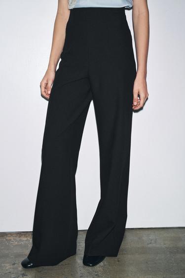 PANTALÓN TIRO ALTO CREMALLERA ZW COLLECTION - Negro de Zara