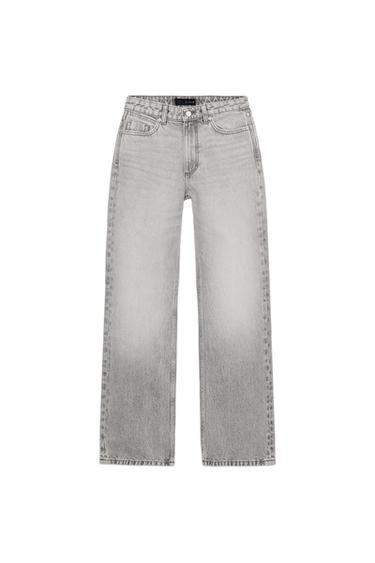 JEANS Z.03 REGULAR FIT TAILLE HAUTE LONGUEUR LONGUE - Gris de Zara