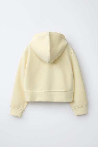 SWEAT ZIPPÉ AVEC MODAL - Jaune clair de Zara - Image 1