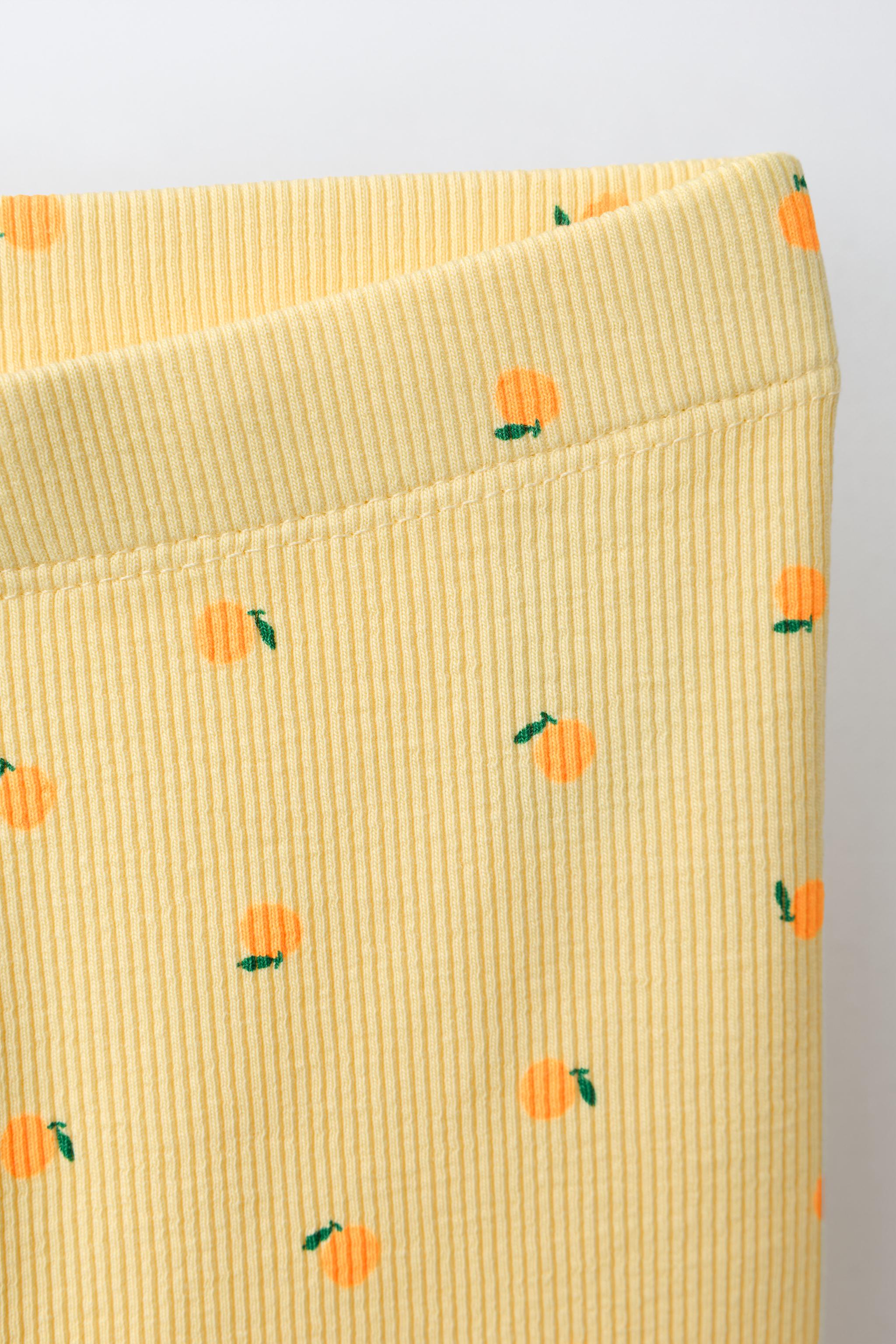 TWO-PACK RIB CYCLING LEGGINGS WITH LEMONS AND STRAWBERRIES