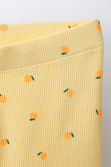 TWO-PACK OF RIBBED CYCLING LEGGINGS, LEMONS AND STRAWBERRIES - Multicoloured by Zara - Image 3