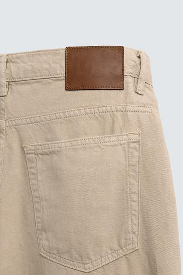 COTTON-HEMP LIGHTWEIGHT JEANS - Beige marl by Zara - Image 9