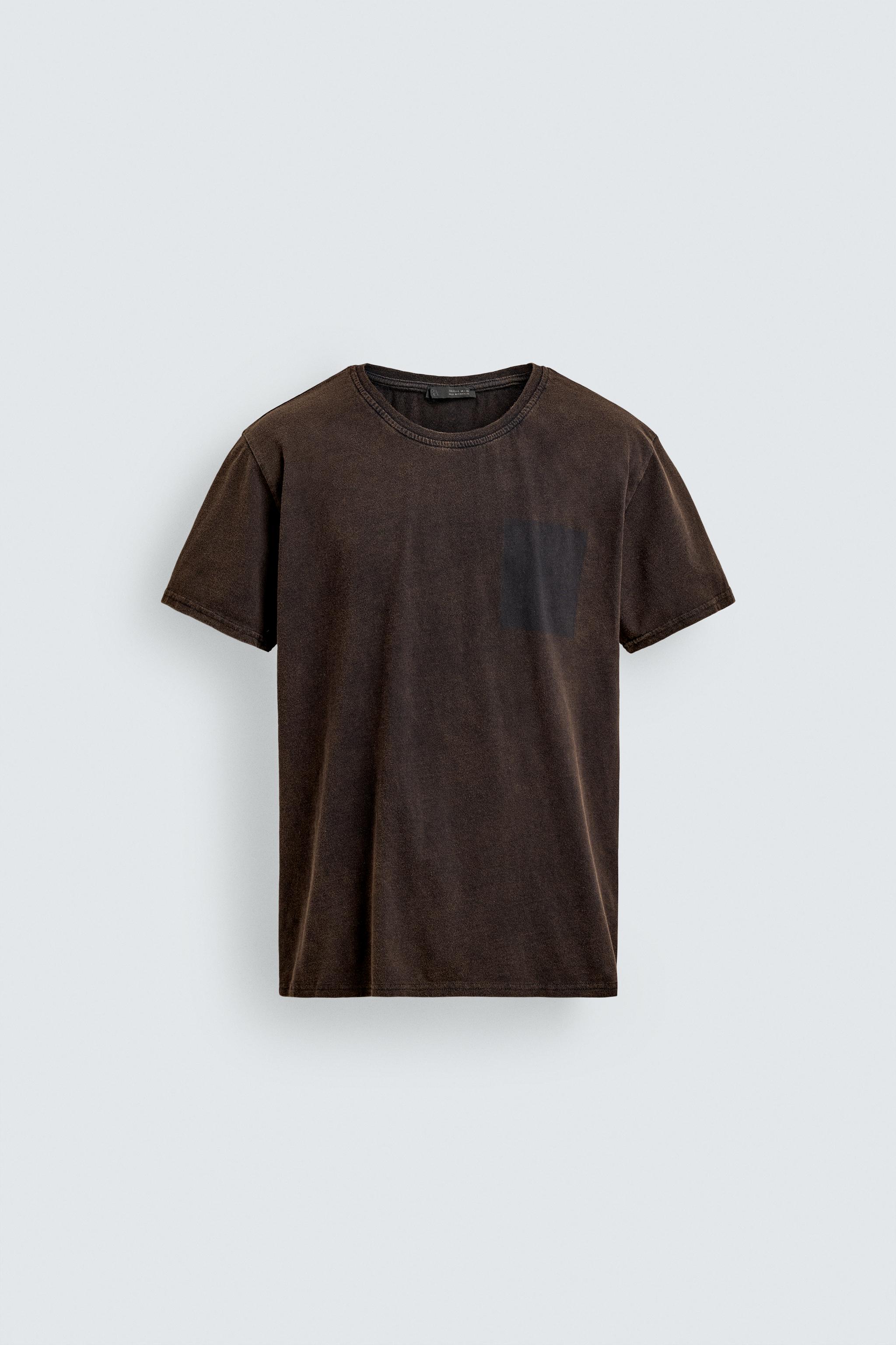 WASHED TEXT PRINT T-SHIRT